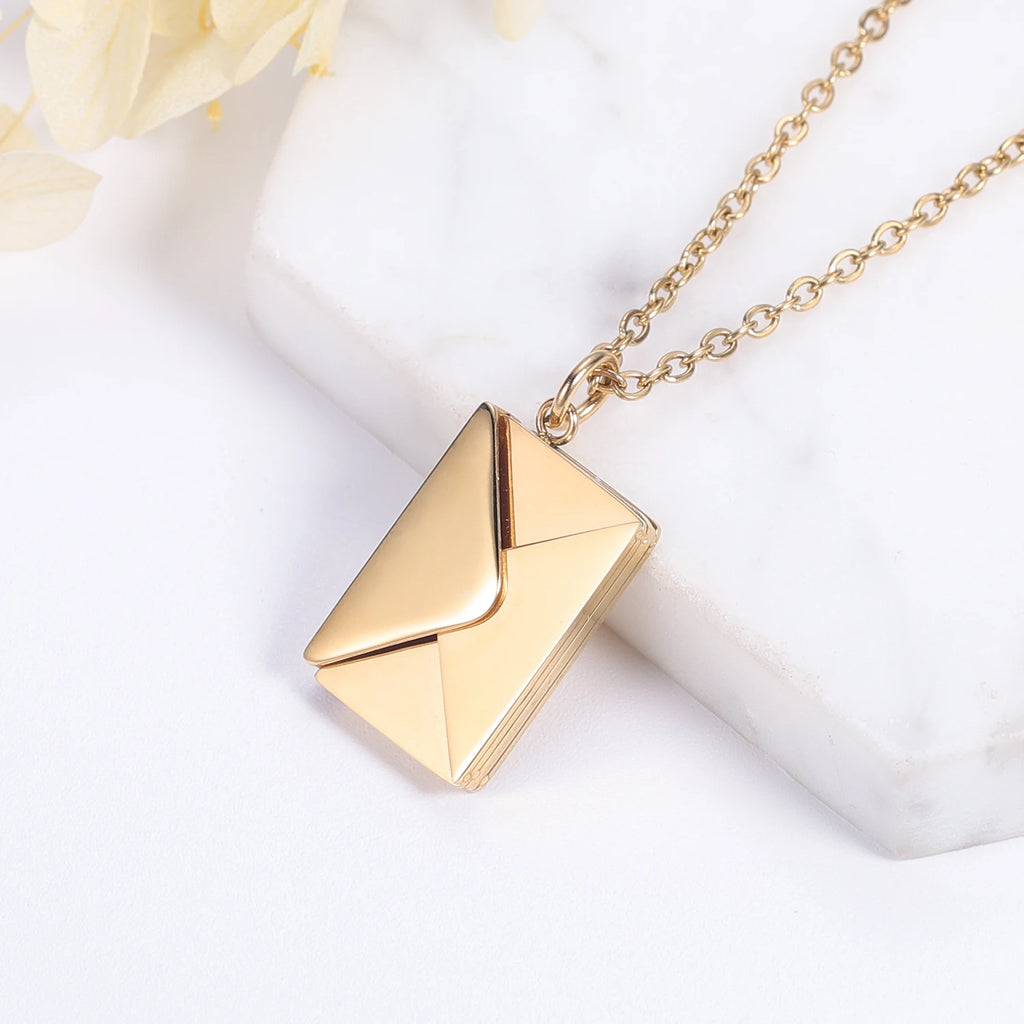Custom Envelope Photo Necklace