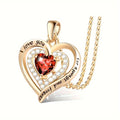 Red Zircon Pendant Necklace