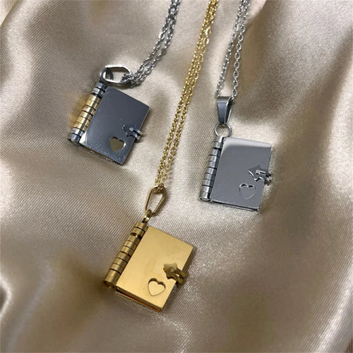 Book Locket Necklace