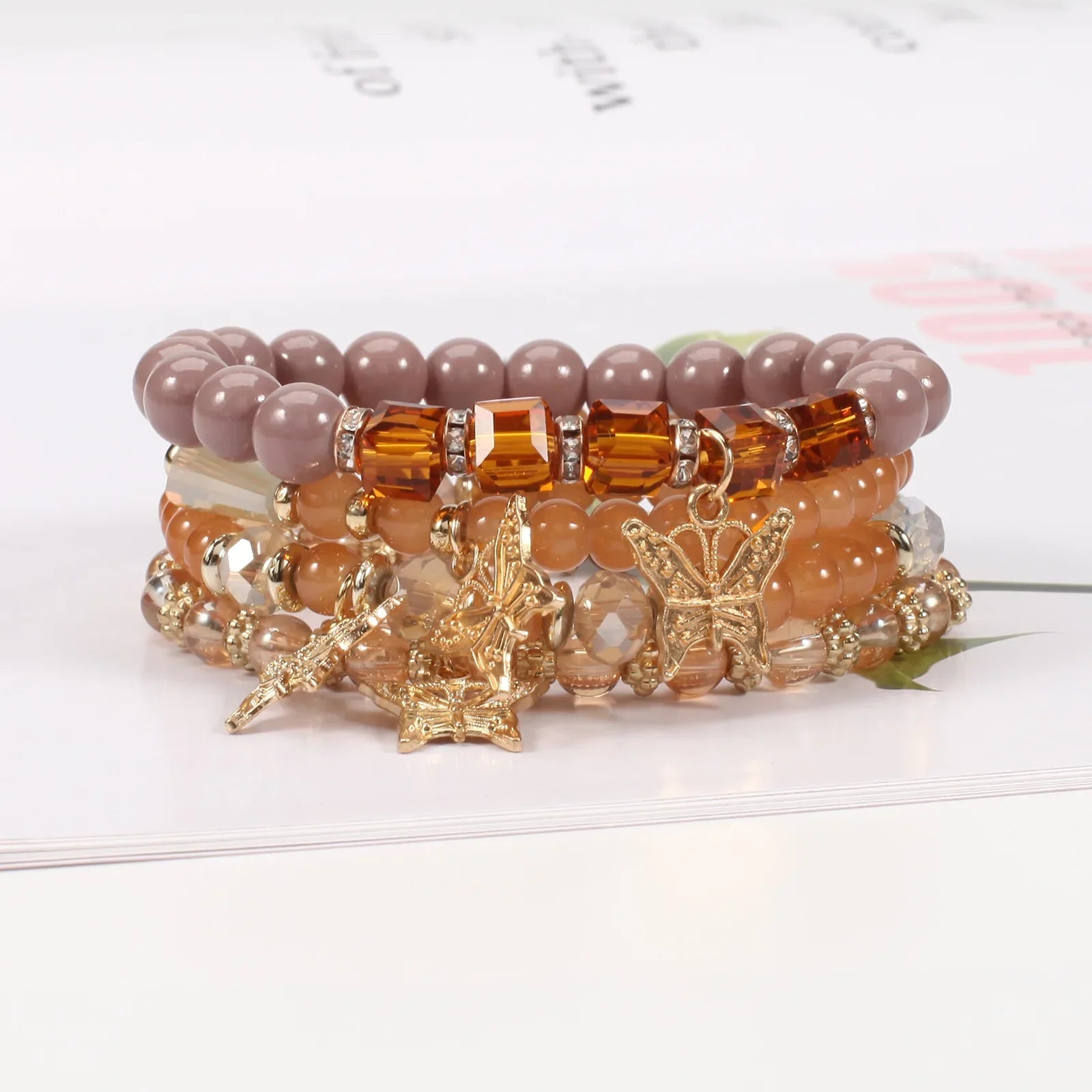 Butterfly Charm Bracelet Set