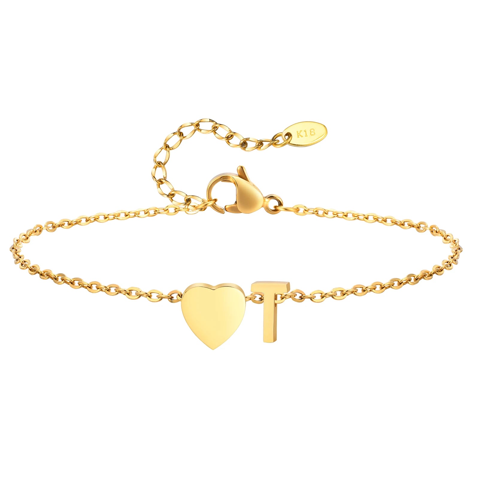 Heart Initial Anklet