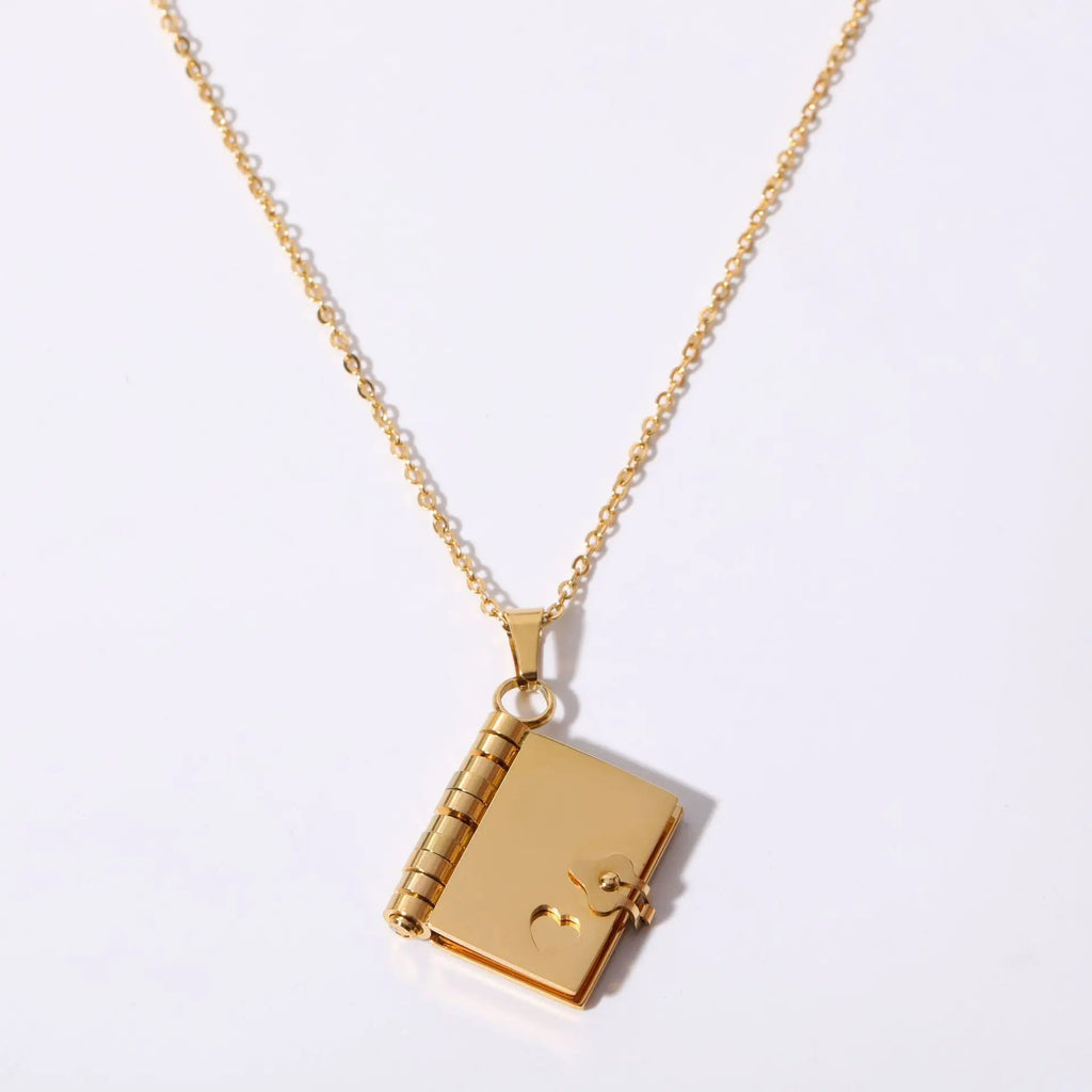 Book Locket Necklace