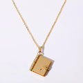 Book Locket Necklace