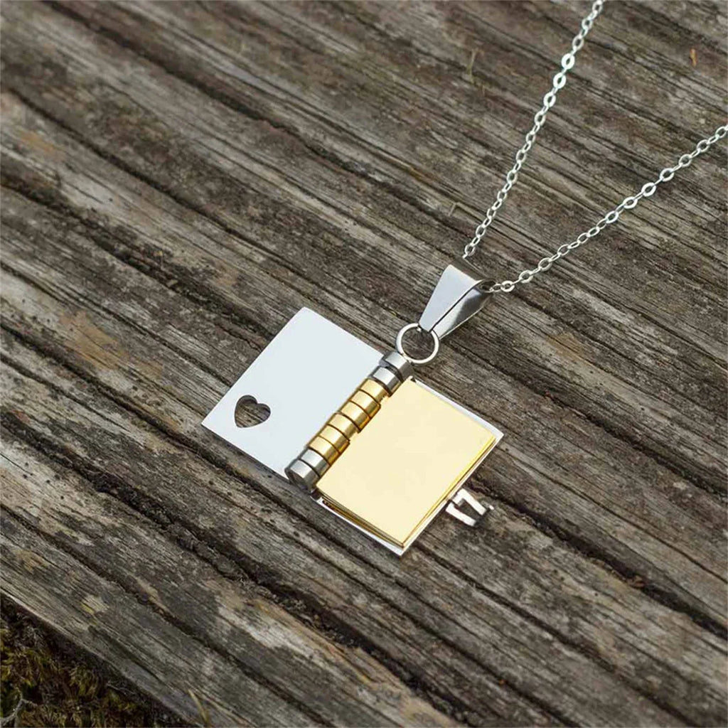 Book Locket Necklace