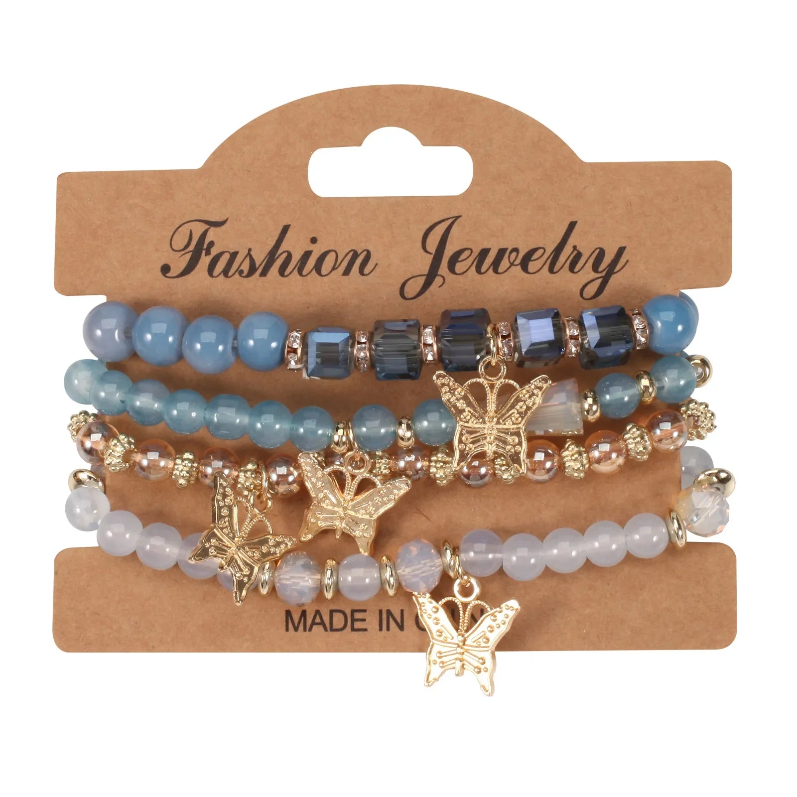 Butterfly Charm Bracelet Set