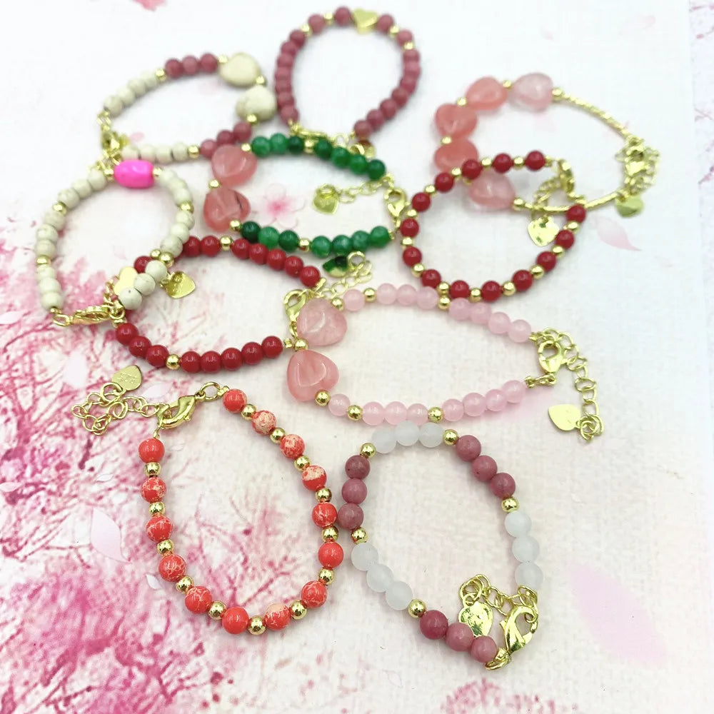 Natural Stone Bead Bracelet