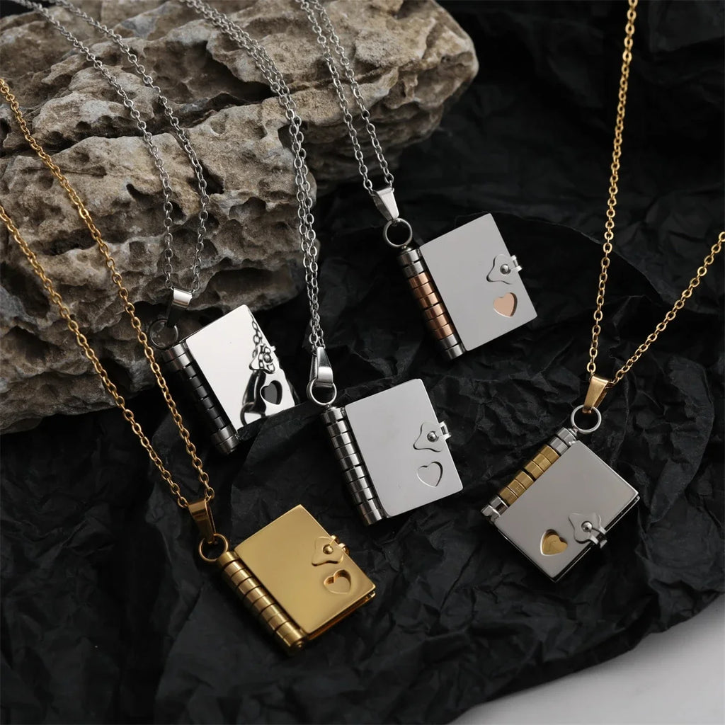 Book Locket Necklace