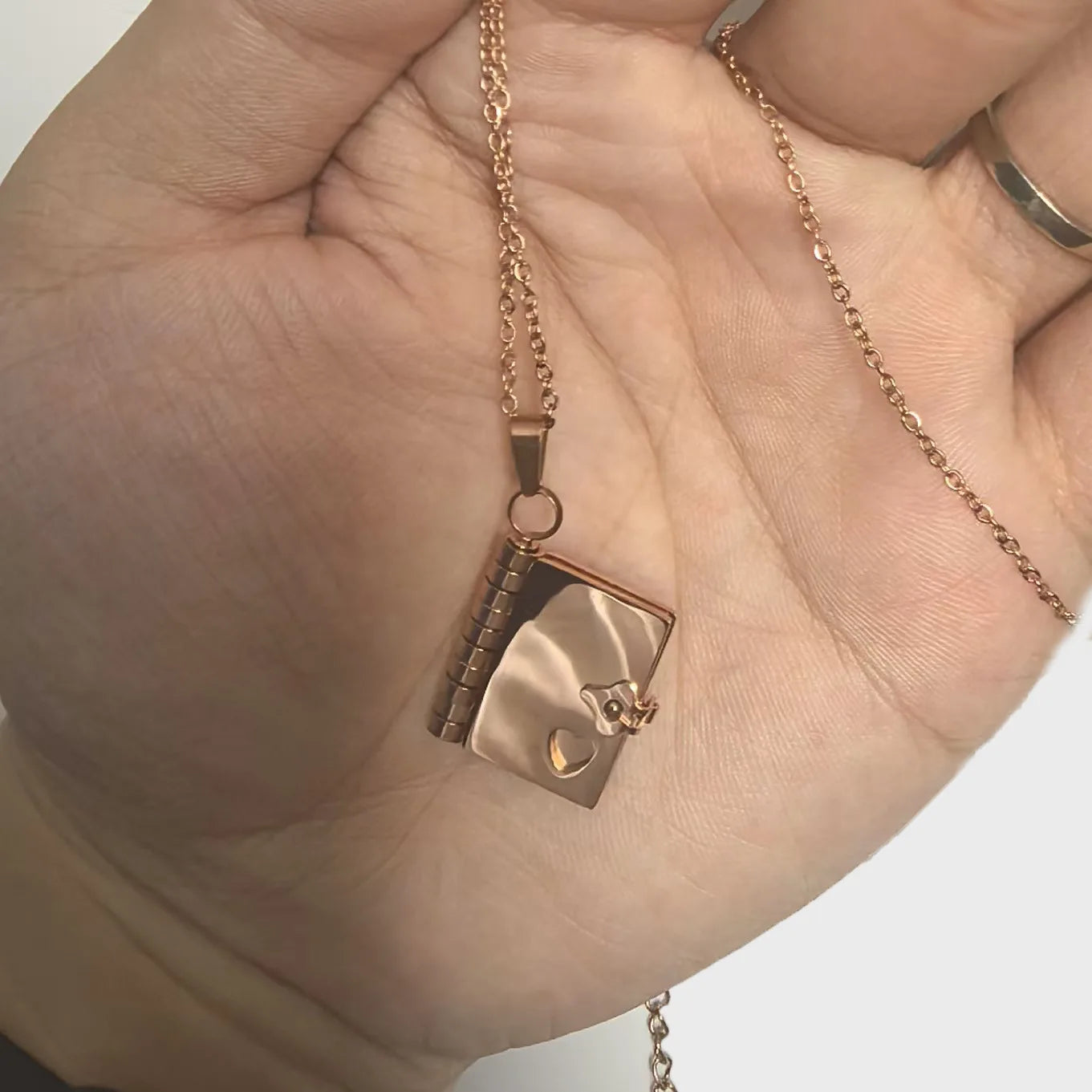 Book Locket Necklace