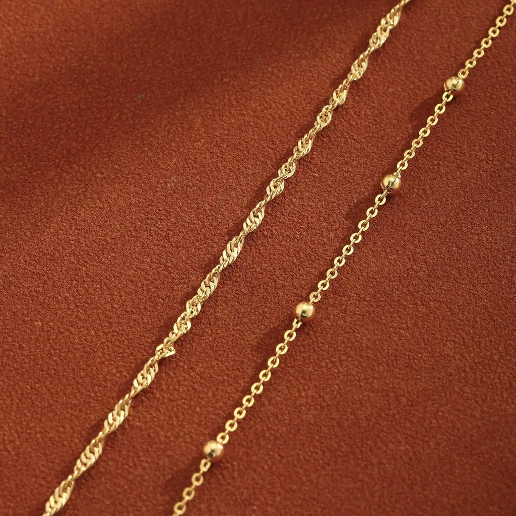 Gold Plated Anklet Set