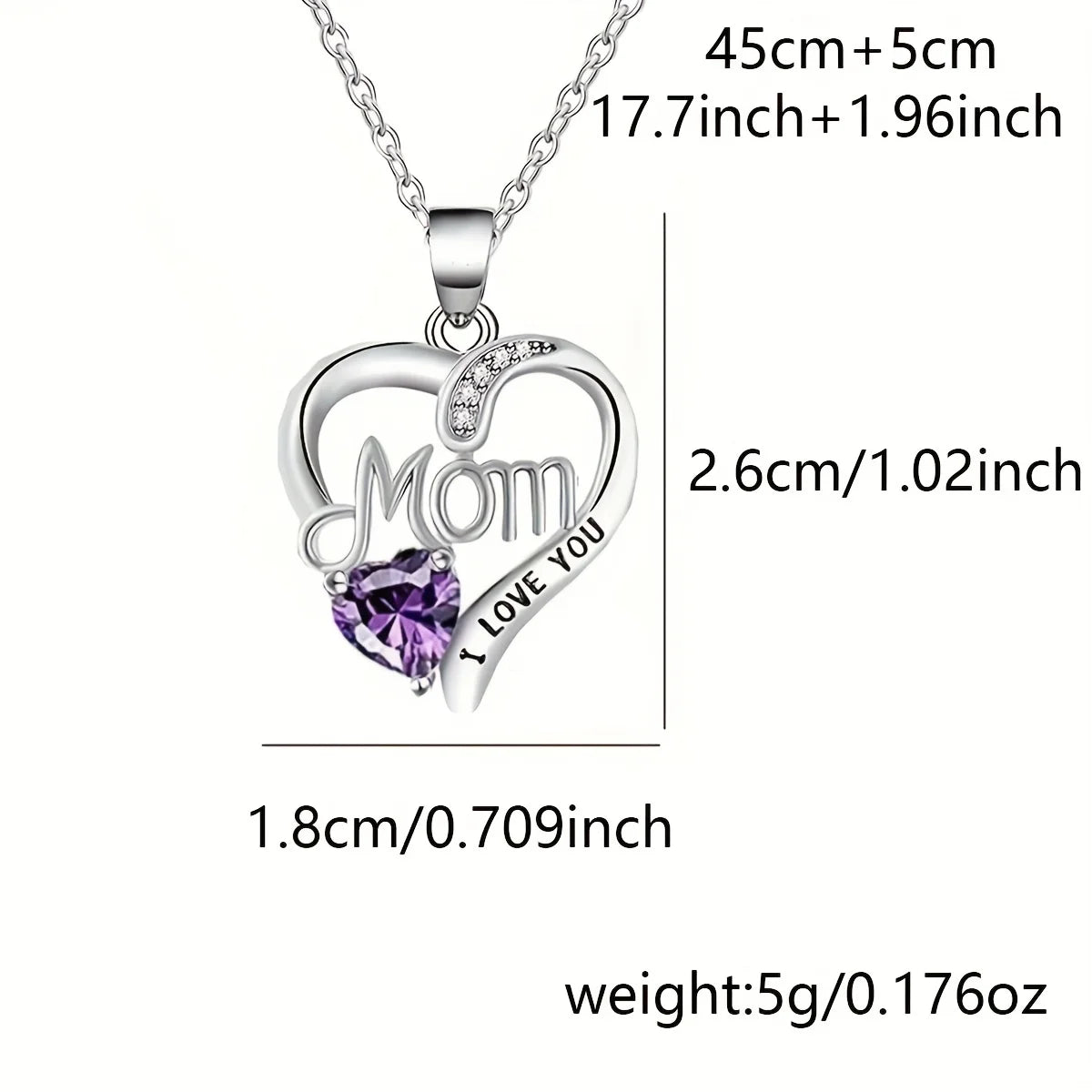 Mom Heart Pendant with Rose Box