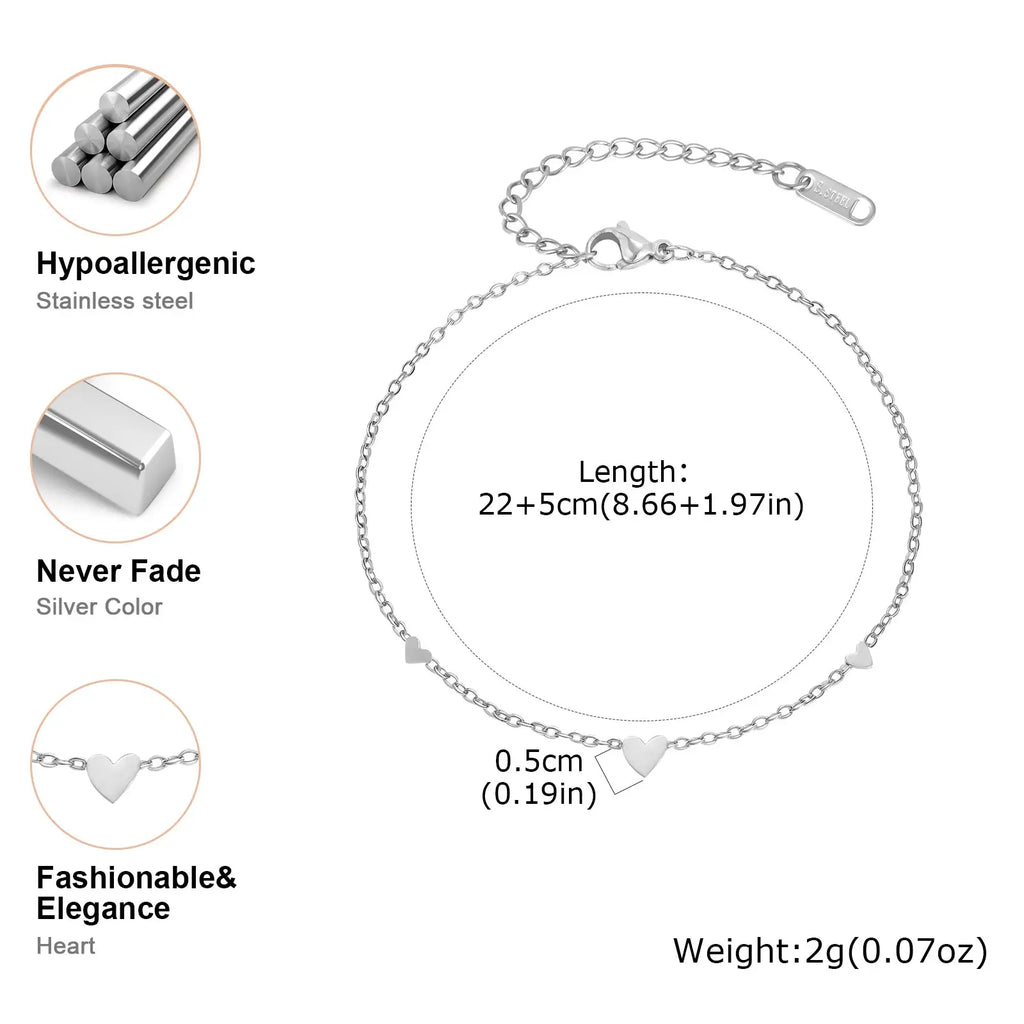 Heart Anklet Bracelet