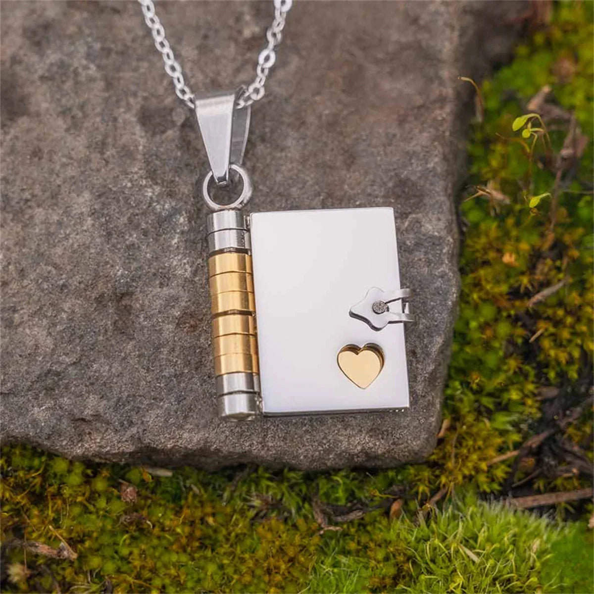 Book Locket Necklace