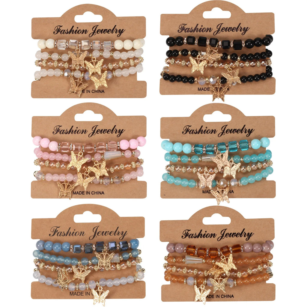 Butterfly Charm Bracelet Set