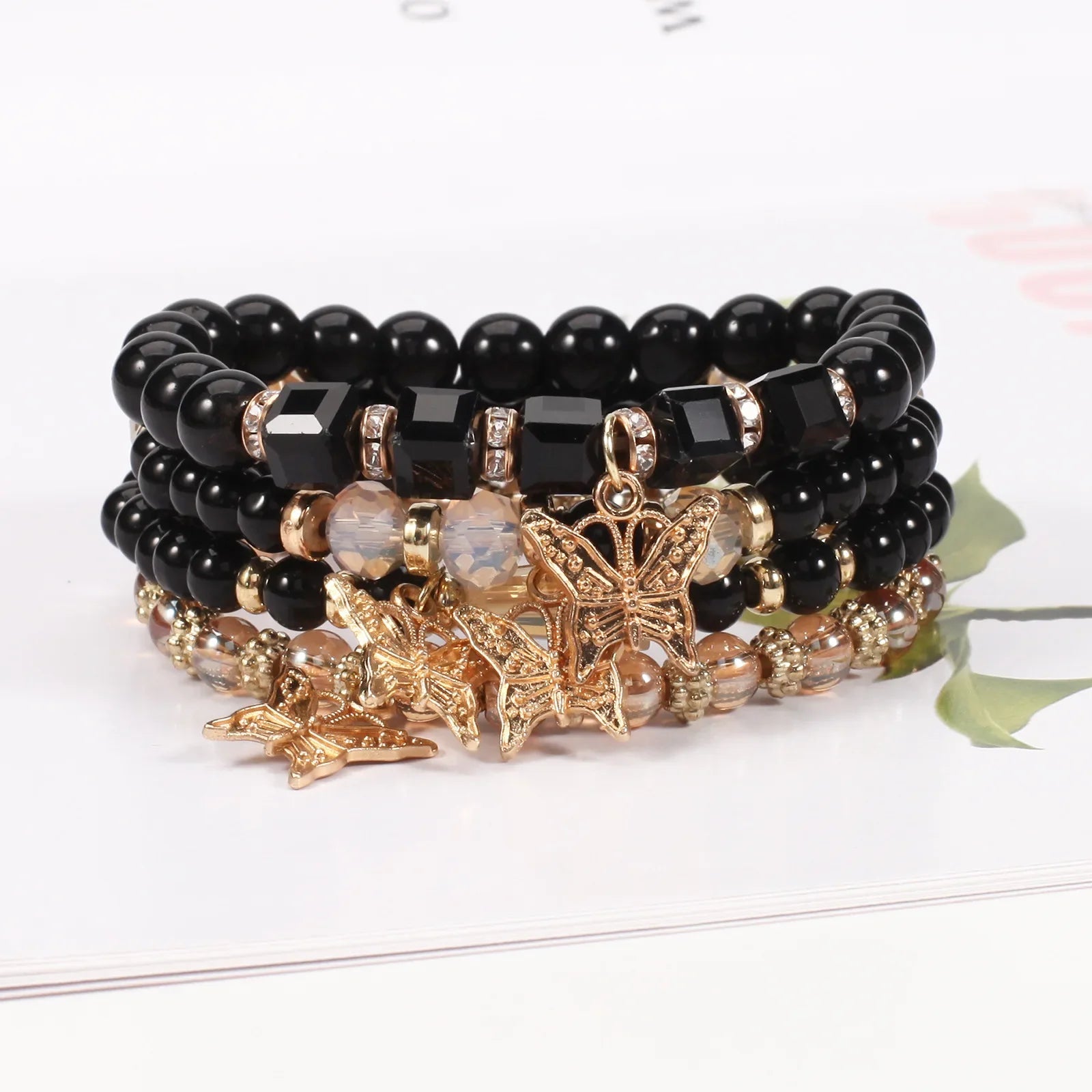 Butterfly Charm Bracelet Set