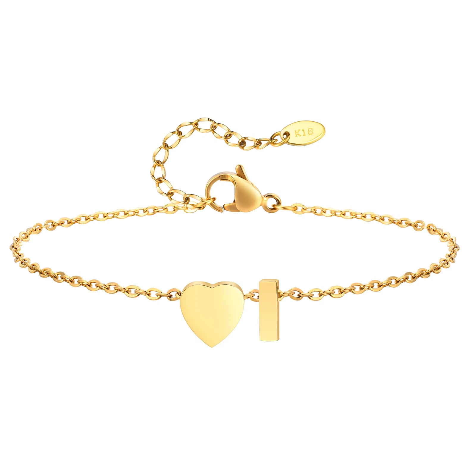 Heart Initial Anklet