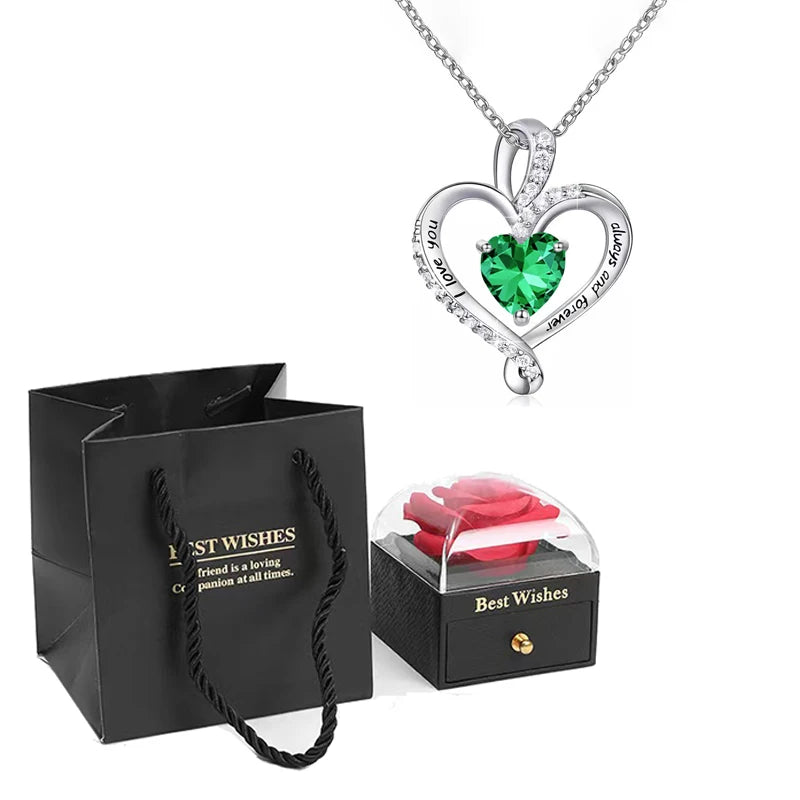Heart Pendant Necklace with Gift Box