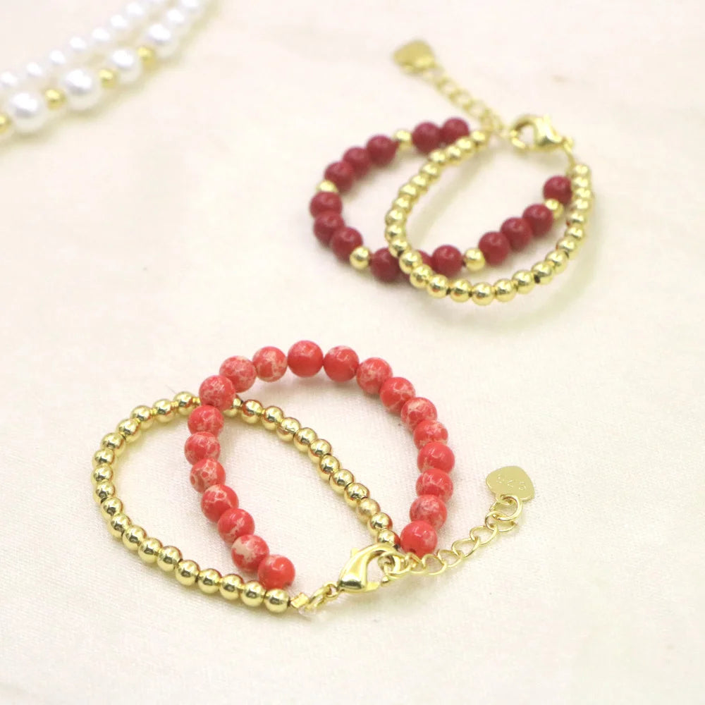 Natural Stone Bead Bracelet