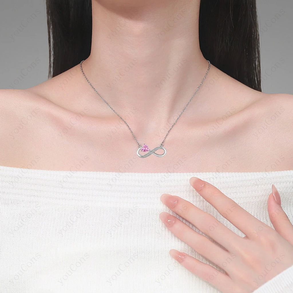 Pink Heart Pendant Necklace