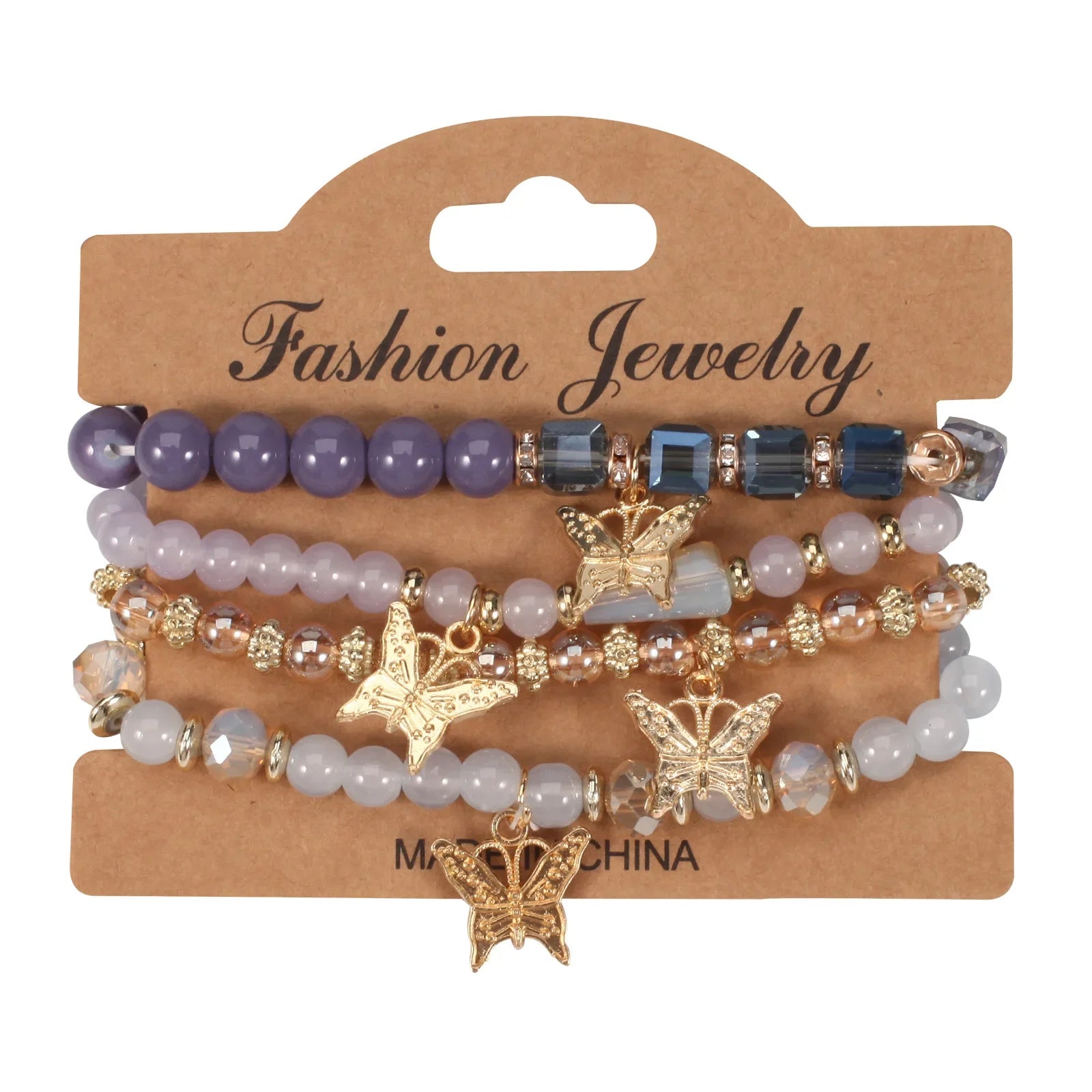 Butterfly Charm Bracelet Set