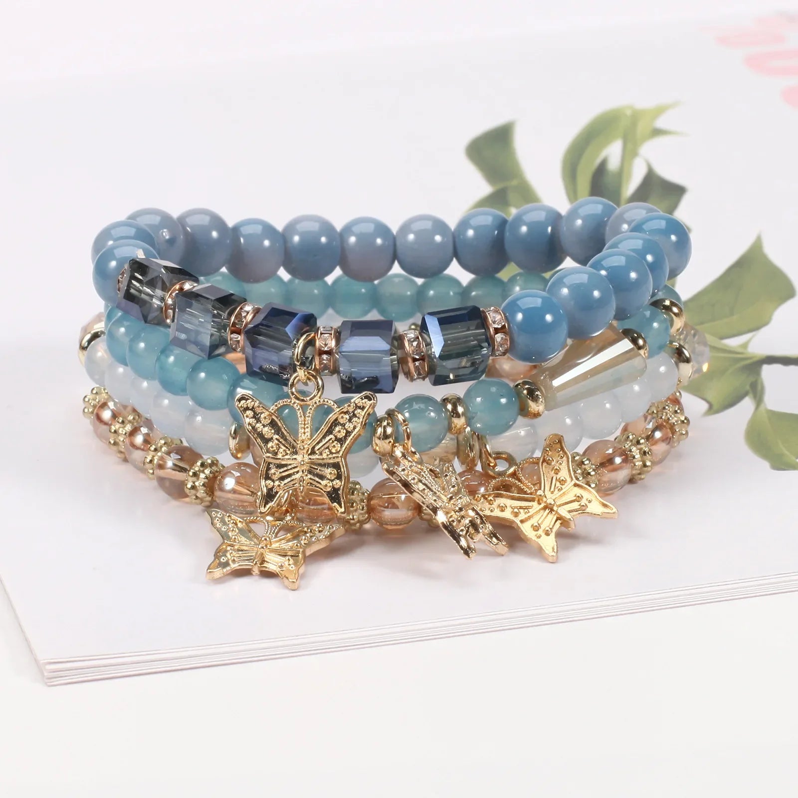 Butterfly Charm Bracelet Set
