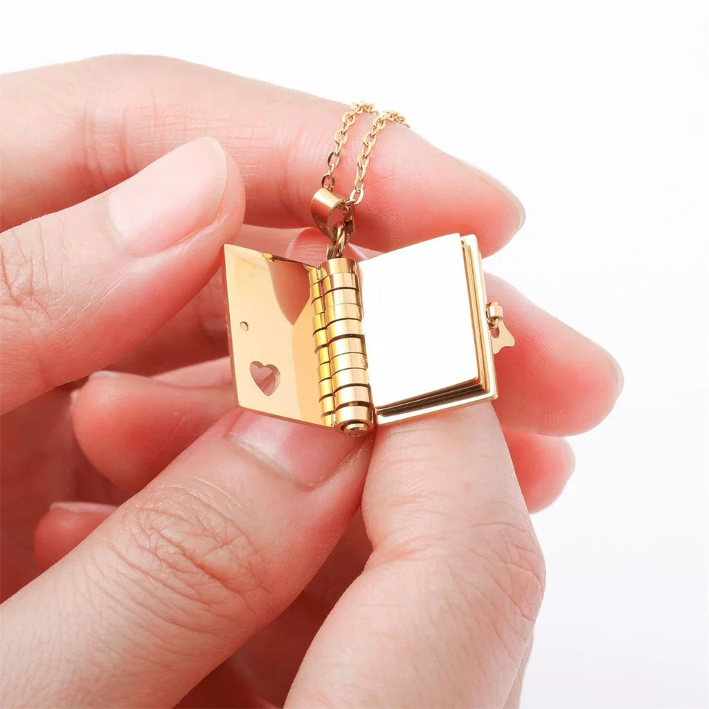 Book Locket Necklace
