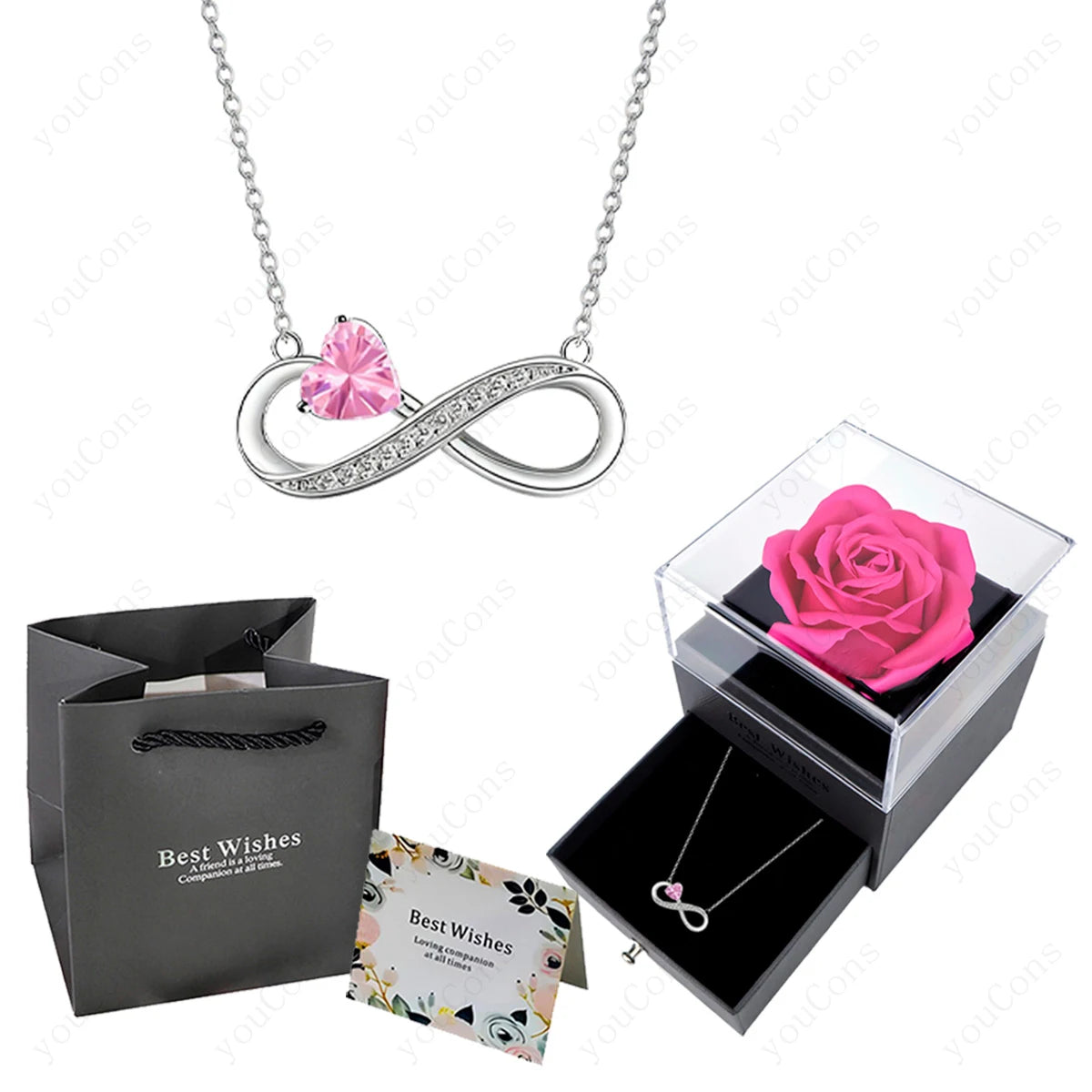 Pink Heart Pendant Necklace