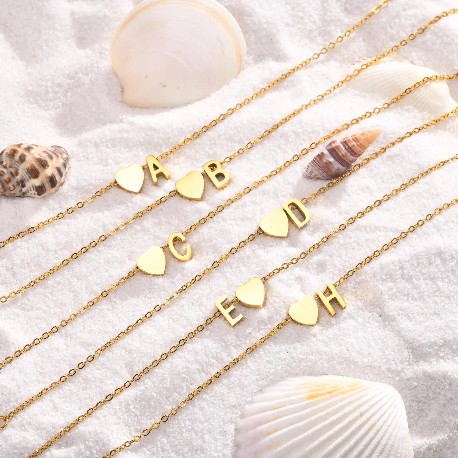 Heart Initial Anklet