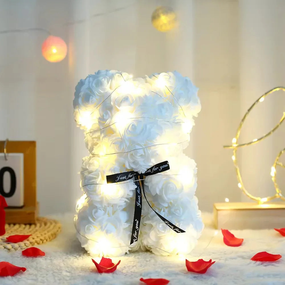 Teddy Rose Flower Bear