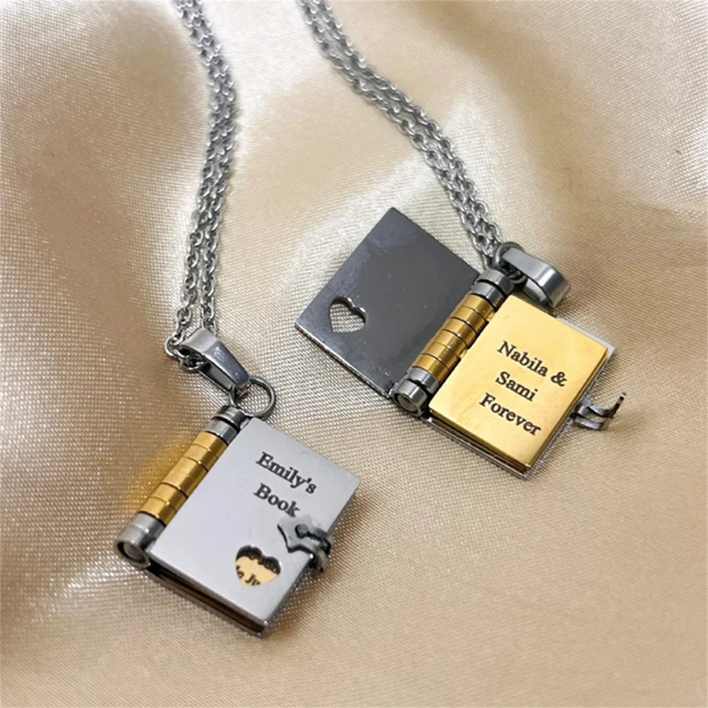 Book Locket Necklace