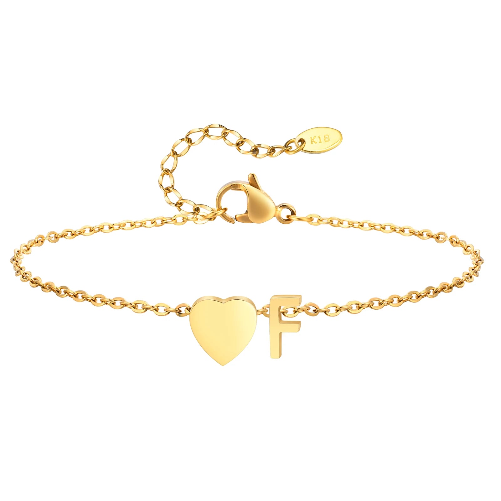 Heart Initial Anklet