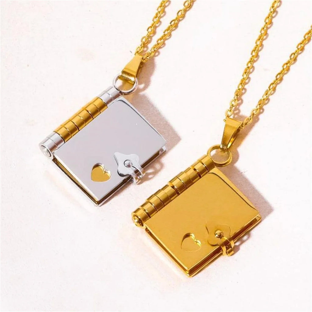 Book Locket Necklace